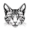 Bobcat face tattoo design idea