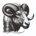 Aries Taurus tattoo design idea