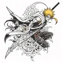 bleach anime tattoo design idea