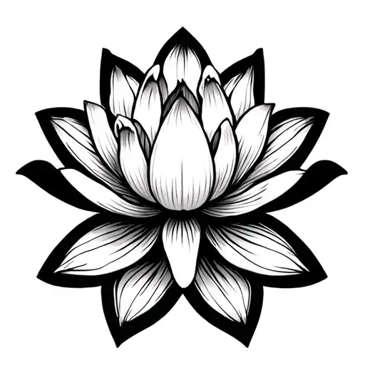 A lotus flower that surrounds the nipple tattoo design idea