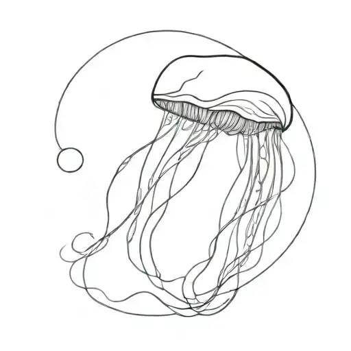 jellyfish infinity symbol tattoo design idea