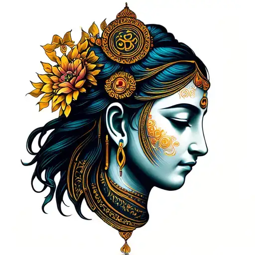 om mane padme hum mantra tattoo design idea