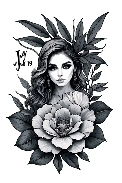 July 19 written tattoo design idea