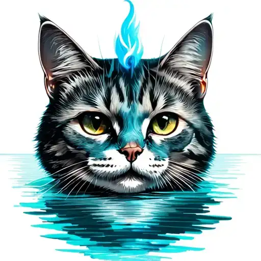 memorable tattoos on the day of death of a close in characteristic objects, torch, boat, cat, August 26 tattoo design idea
