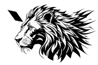 Design a tattoo featuring a majestic African lion, symbolizing strength, courage, wisdom, and justice, with subtle scale tattoo design idea