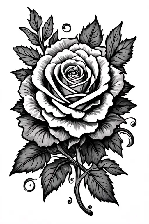 black/grey celtic irish rose tattoo tattoo design idea