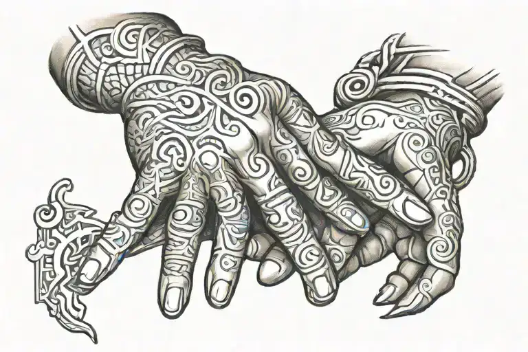 michelangelo god's hand tattoo design idea
