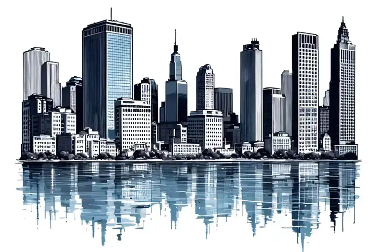 Cleveland Skyline tattoo design idea