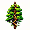 dna tree tattoo design idea