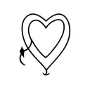 fishing hook, fishing hat and heart tattoo design idea