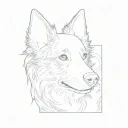 a border collie tattoo design idea