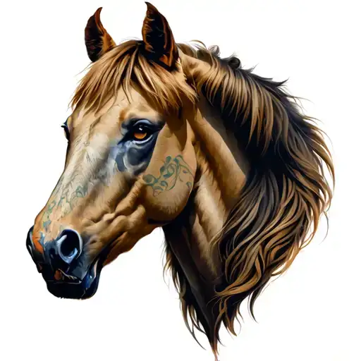 Leo and horse tattoo design idea