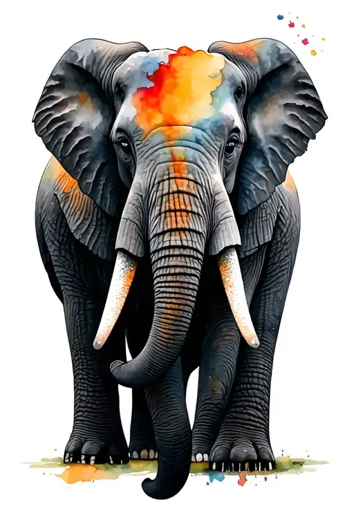 Elephant hear see speak tattoo design idea