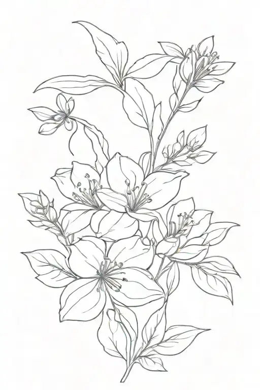 birth flower of december, may, and april   tattoo design idea