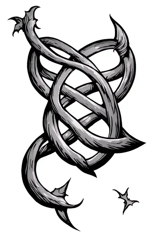 witches knot tattoo design idea