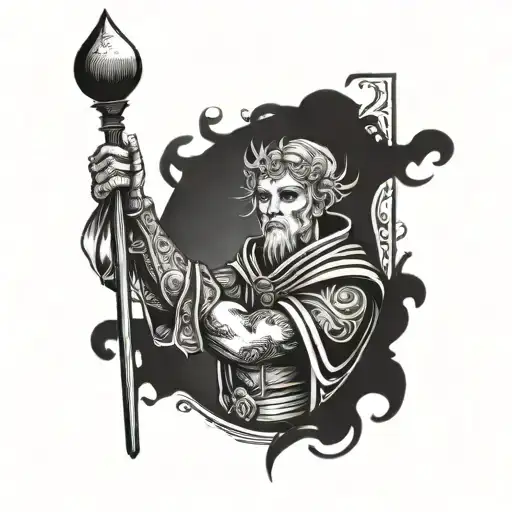 the fool tarot card tattoo design idea