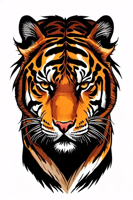 Tiger full body tattoo design idea