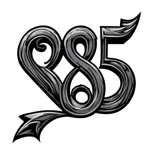 1985 Roman Numerals tattoo design idea