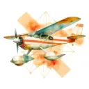 cessna 172 geometric shape tattoo design idea