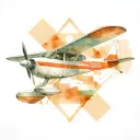 cessna 172 geometric shape tattoo design idea