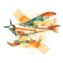 cessna 172 geometric shape tattoo design idea