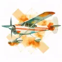 cessna 172 geometric shape tattoo design idea