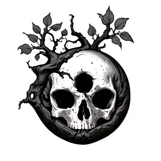 poison tree on the side semi colon tattoo design idea