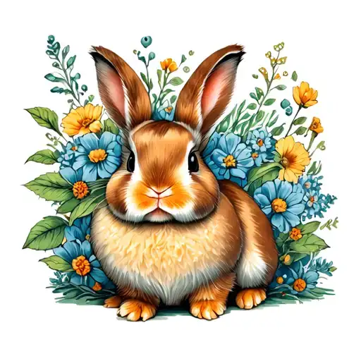 holland lop bunnys tattoo design idea