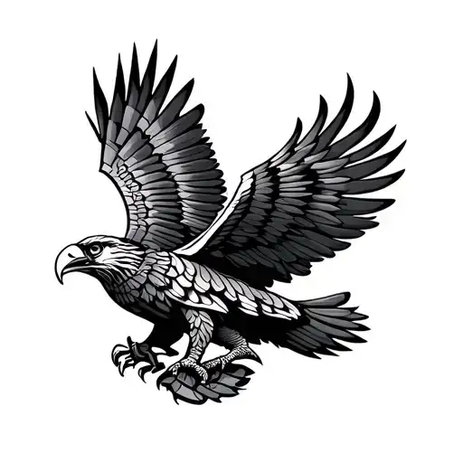 aztec eagle tattoo design idea