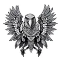 aztec eagle tattoo design idea