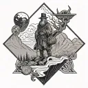 Wanderer tattoo design idea