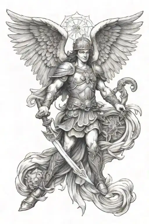 saint Michael tattoo design idea