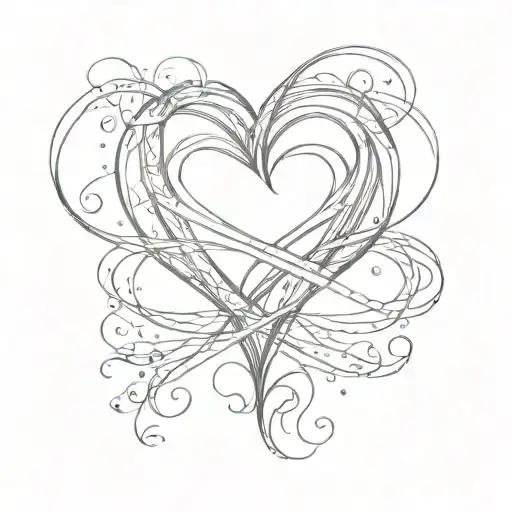 Heart and Infinity A S tattoo design idea
