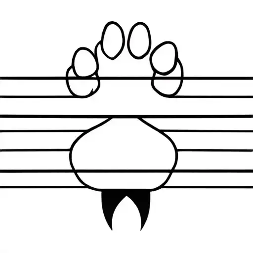 paw print in a wrestling ring tattoo design idea