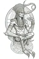 Egyptian god thoth tattoo design idea