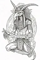 Egyptian god thoth tattoo design idea