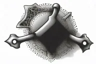 framing hammer crossed tattoo design idea