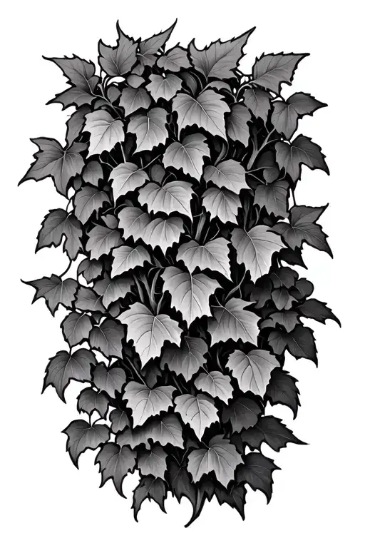 Ivy vines growing tattoo design idea