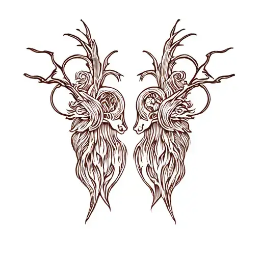 Twin tattoo design idea