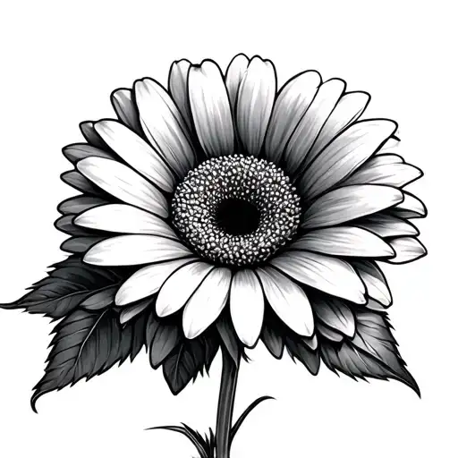 Gerbera tattoo design idea