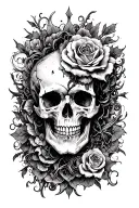 Gothic tattoo without skull and not very smearing hand tattoo design idea