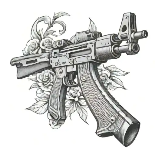 ak47 tattoo design idea