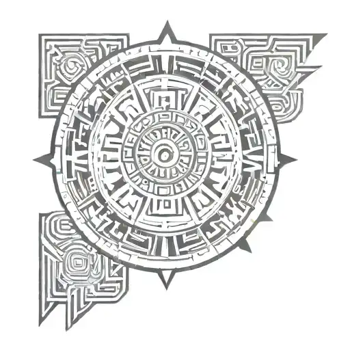 aztec calendar tattoo design idea