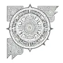 aztec calendar tattoo design idea