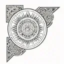 aztec calendar tattoo design idea