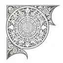 aztec calendar tattoo design idea