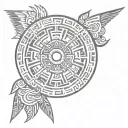 aztec calendar tattoo design idea