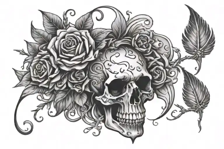 rich and risk life tattoo design idea