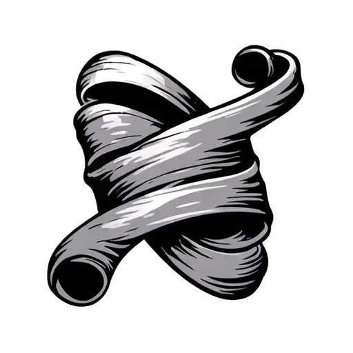 scroll wrapped tattoo design idea