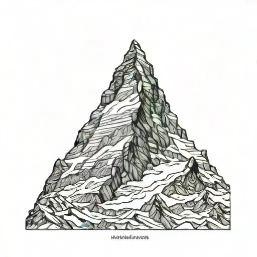 matterhorn mountain tattoo design idea